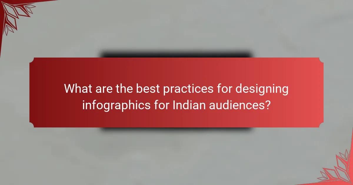 What are the best practices for designing infographics for Indian audiences?