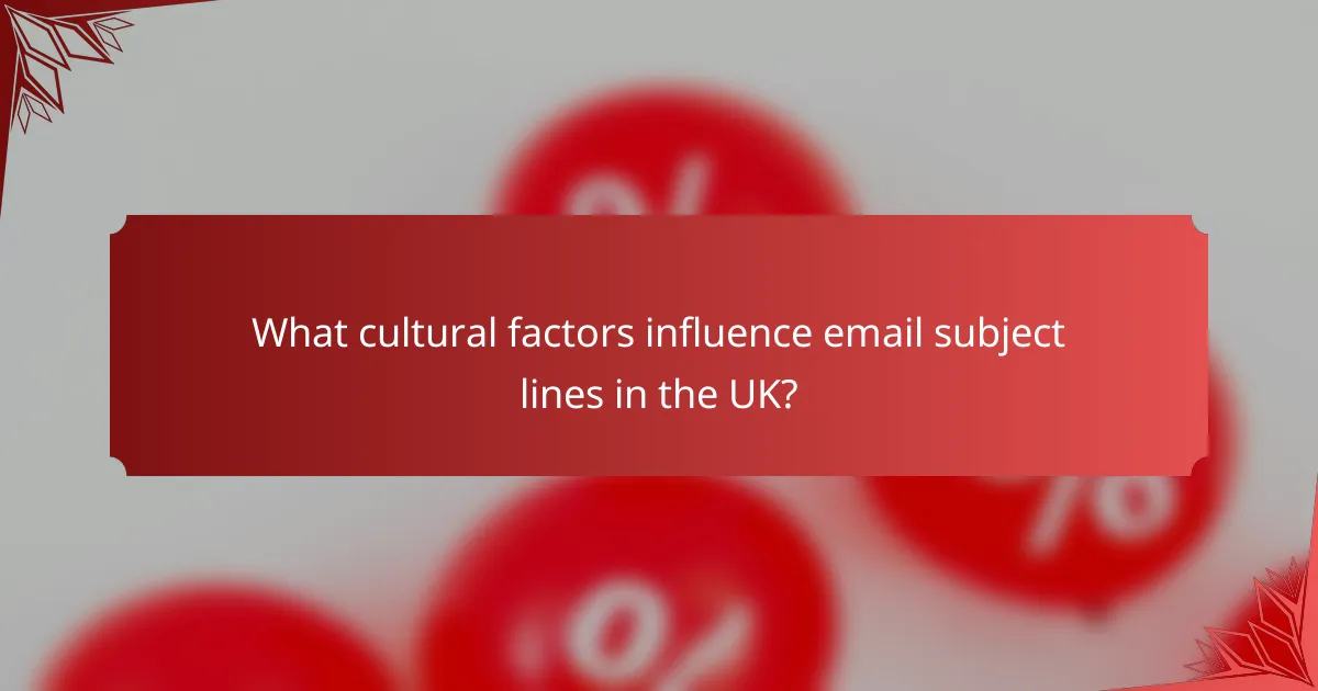 What cultural factors influence email subject lines in the UK?